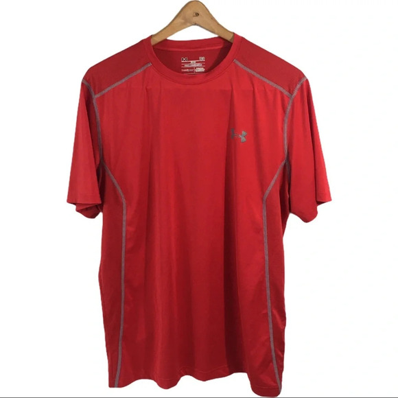 TS433 Under Armour Heat Gear Fitted Gym Shirt L - Picture 1 of 4